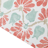 A4 Clipboard Ginko Tulips Coral/Aqua