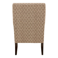 Nina Campbell in Miran Chocolate fabric against a white background back shot