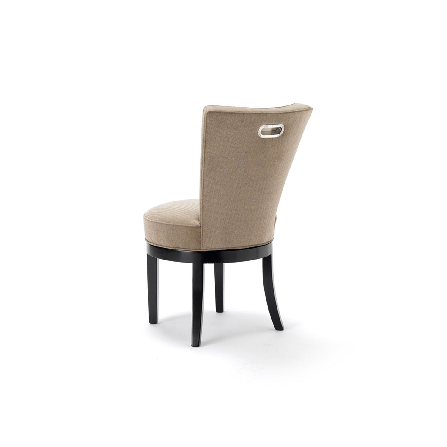 Nina Campbell Evelyn Desk Chair in brown fabric against a white background back shot