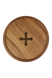 Nina Campbell Button Table in green against a white background top view
