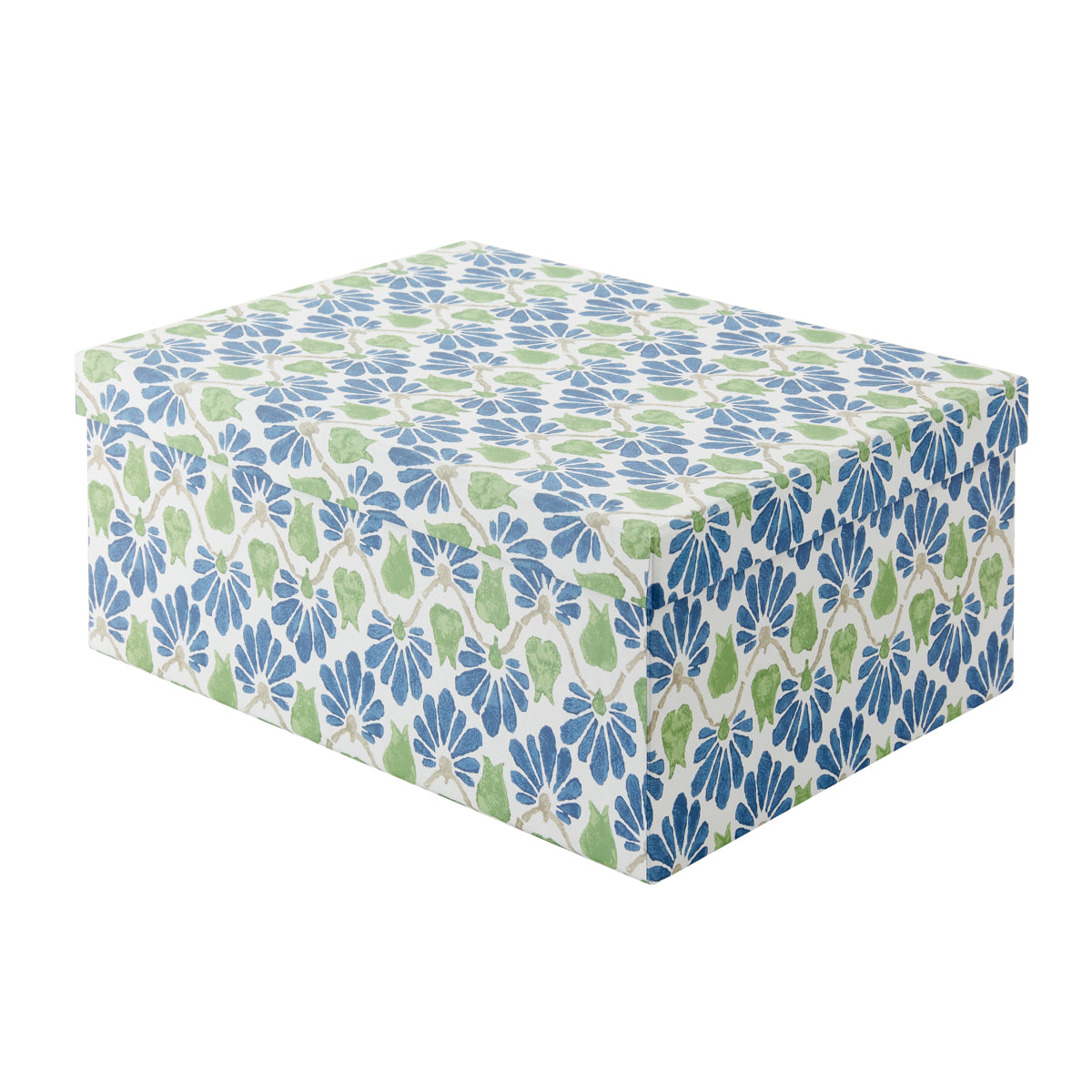 Storage Box Large Ginko Tulips Blue/Green