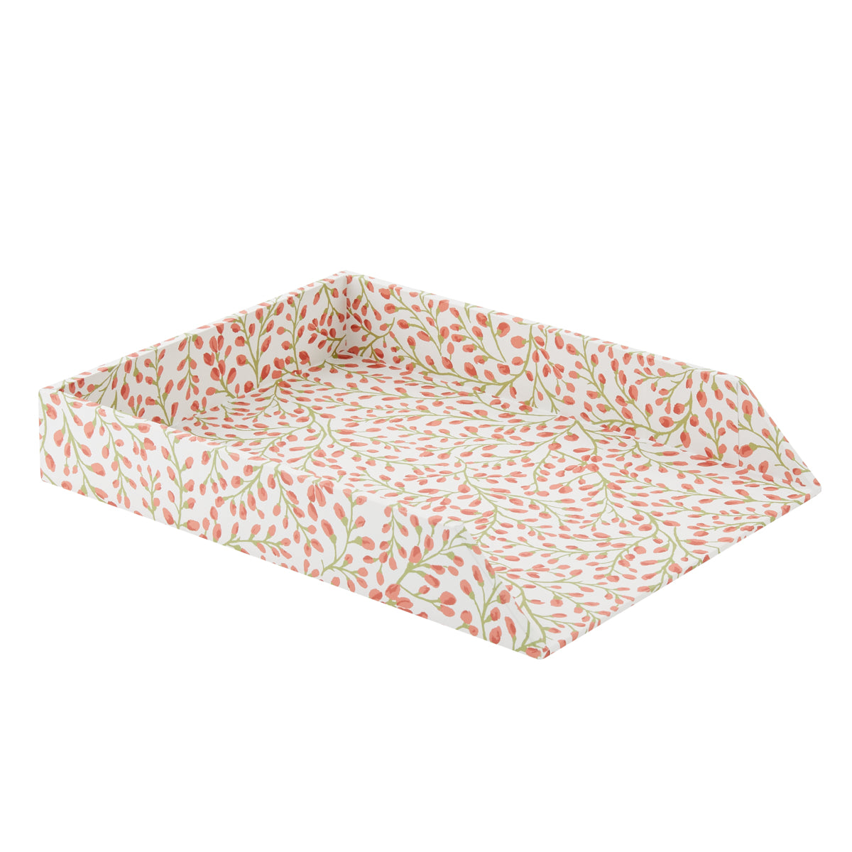 Letter Tray All Over Buds Coral