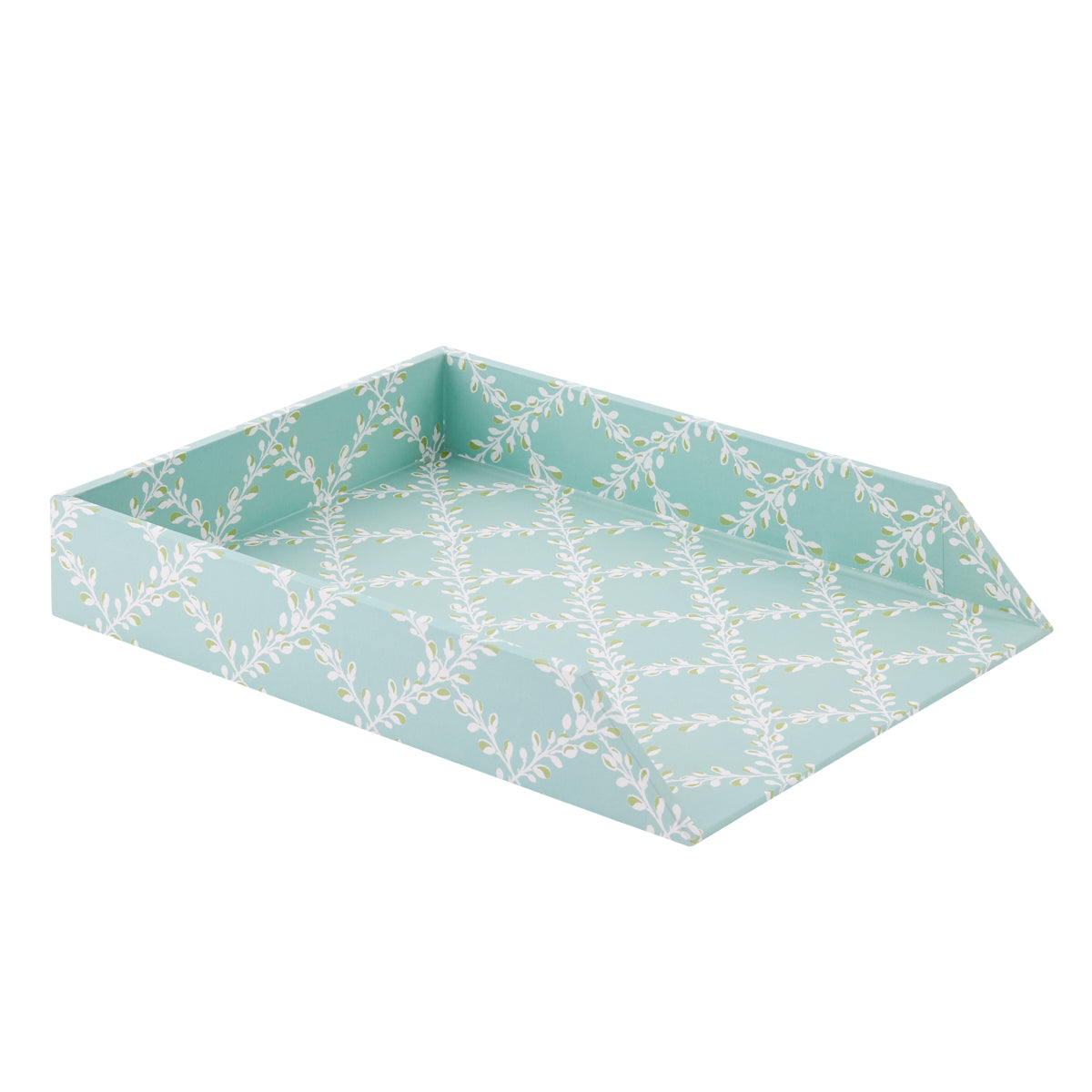 Letter Tray Bud Trellis Aqua