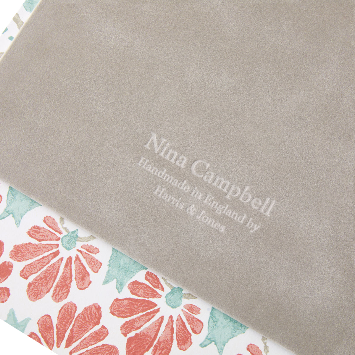 Letter Tray Ginko Tulips Coral/Aqua