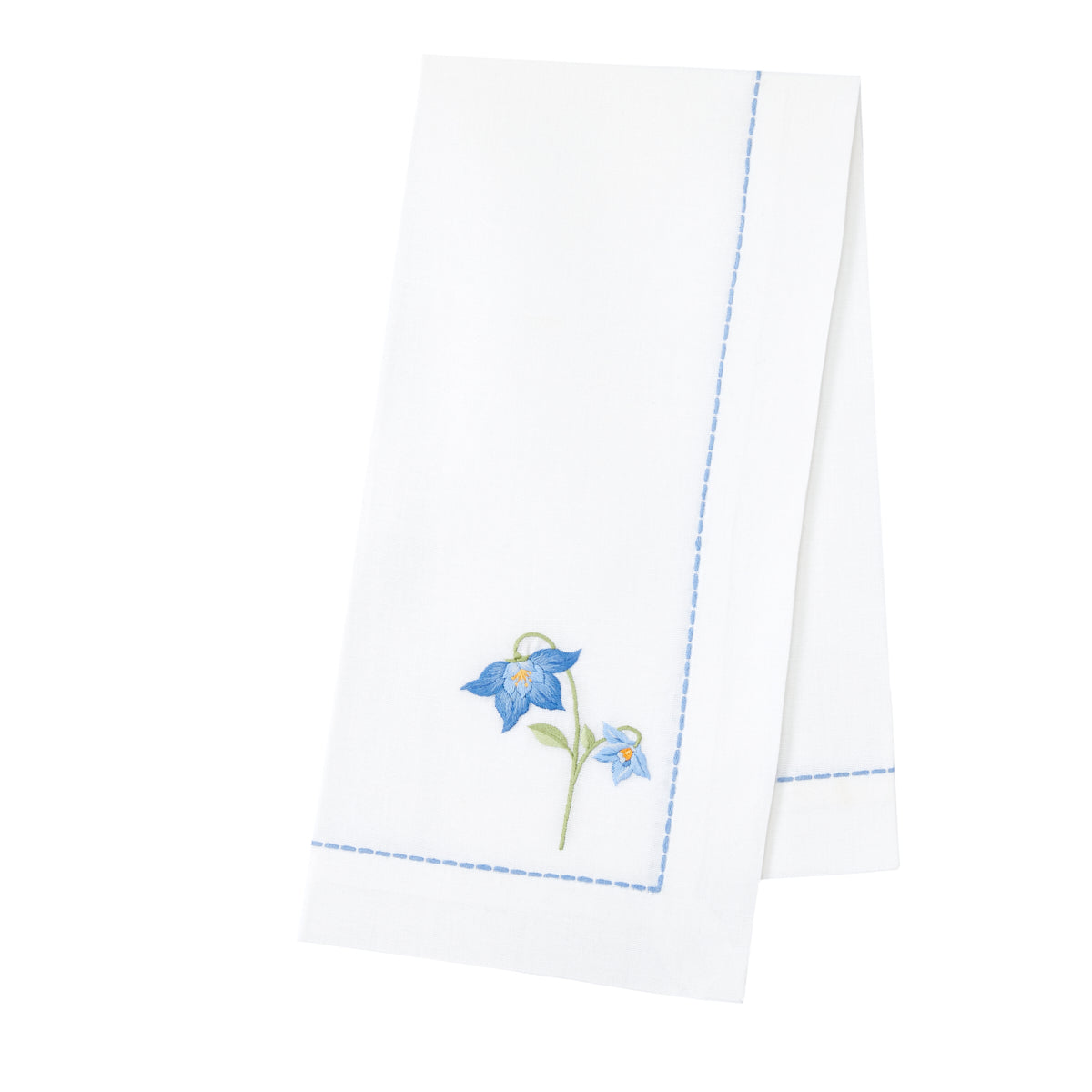 Nina Campbell Blue Flower Napkin against a white background