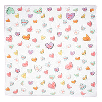 Love Hearts True Love 90x90 100% Silk Scarf