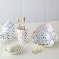 Cotton Wool Jar Blue Heart