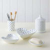 Small Heart Dish Blue Sprig