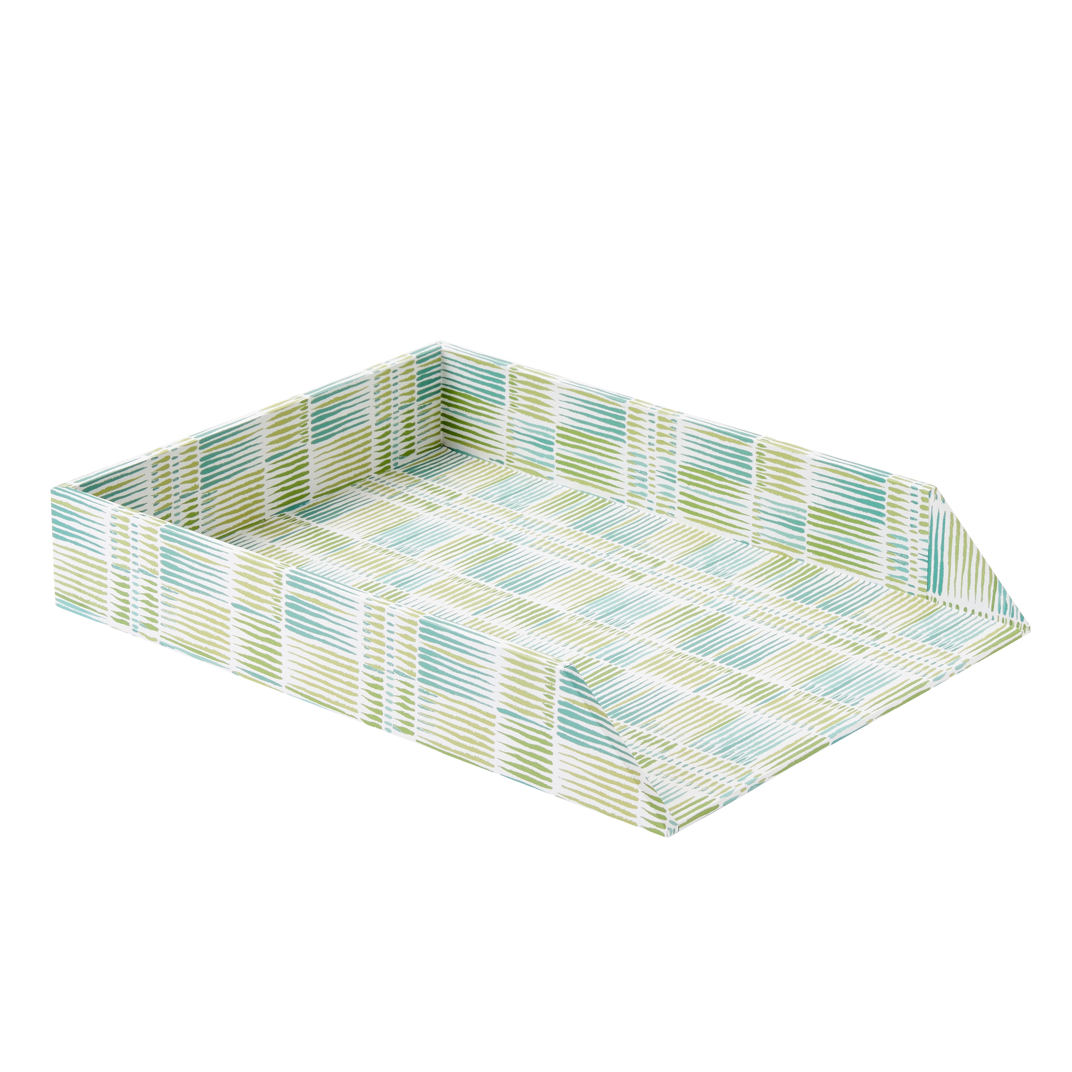 Nina Campbell Letter Tray Old Fort - Aqua/Green