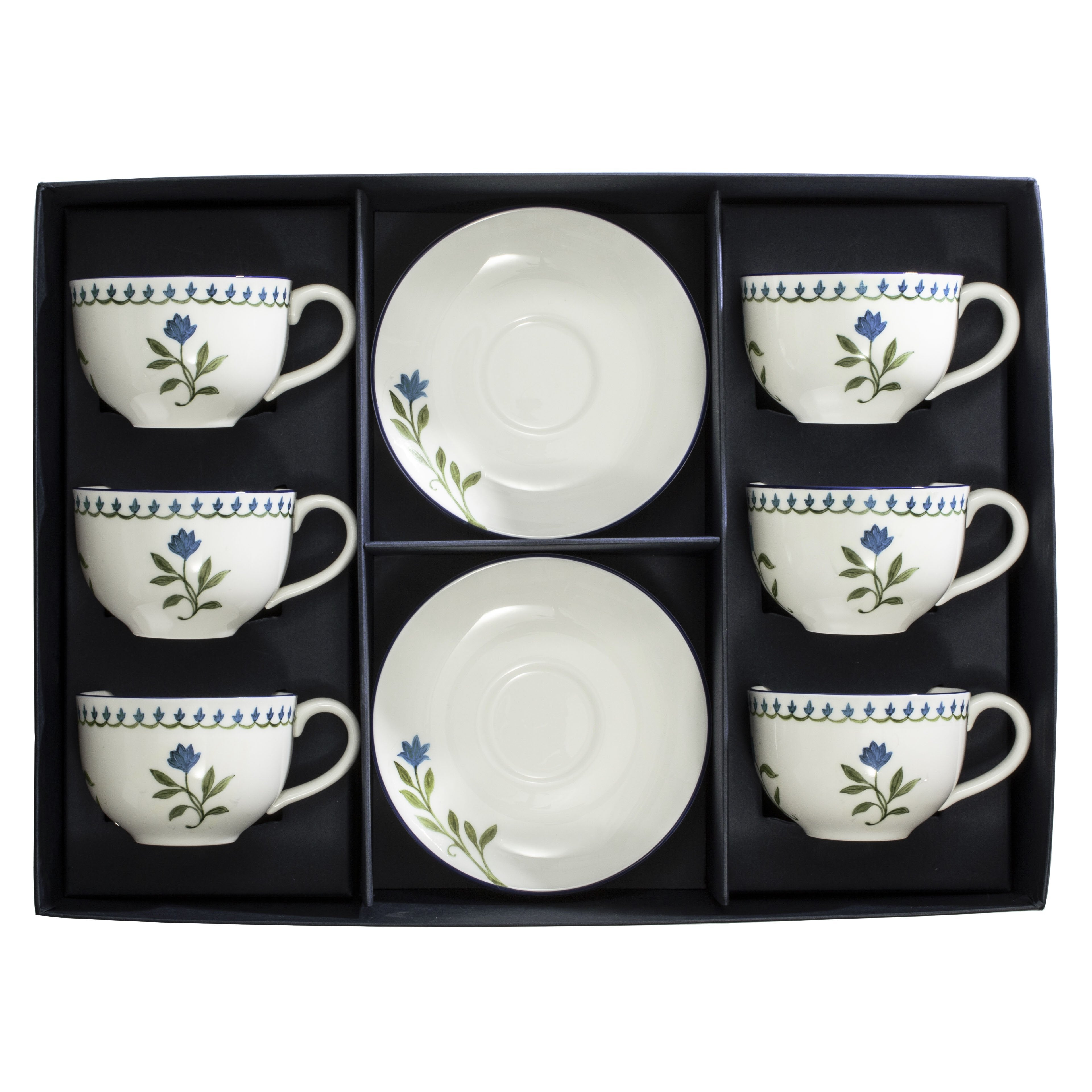 Marguerite Tea Set of Six Blue