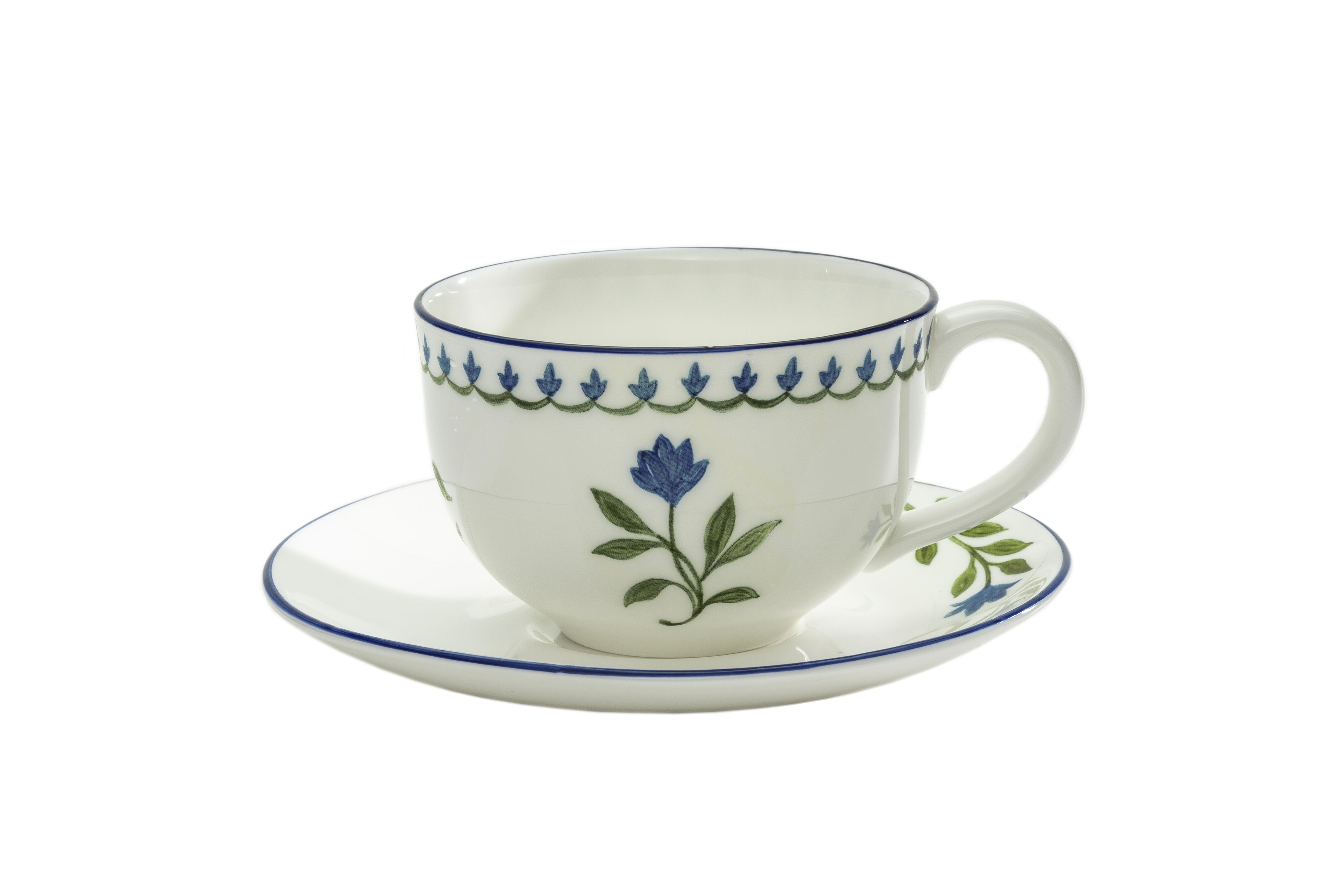 Marguerite Teacup and Saucer Blue