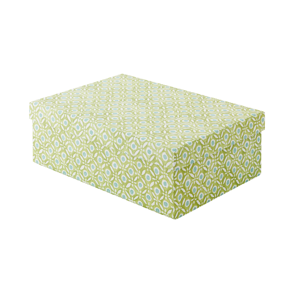 Storage Box Medium Batik Dots Green/Aqua