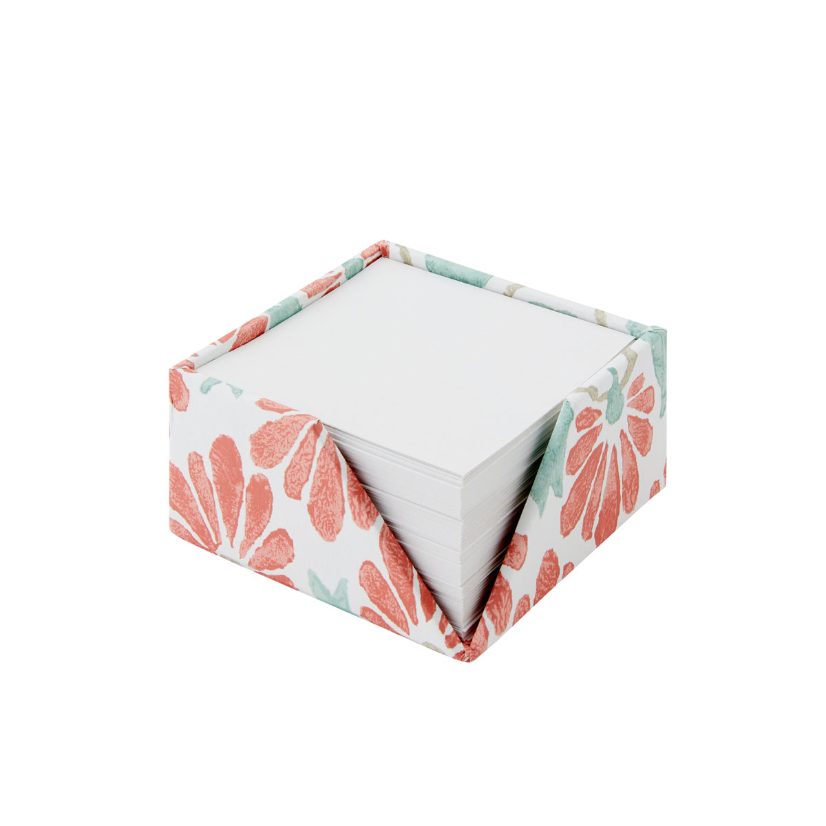 Post It Pad Memo 8cm Ginko Tulips Coral/Aqua