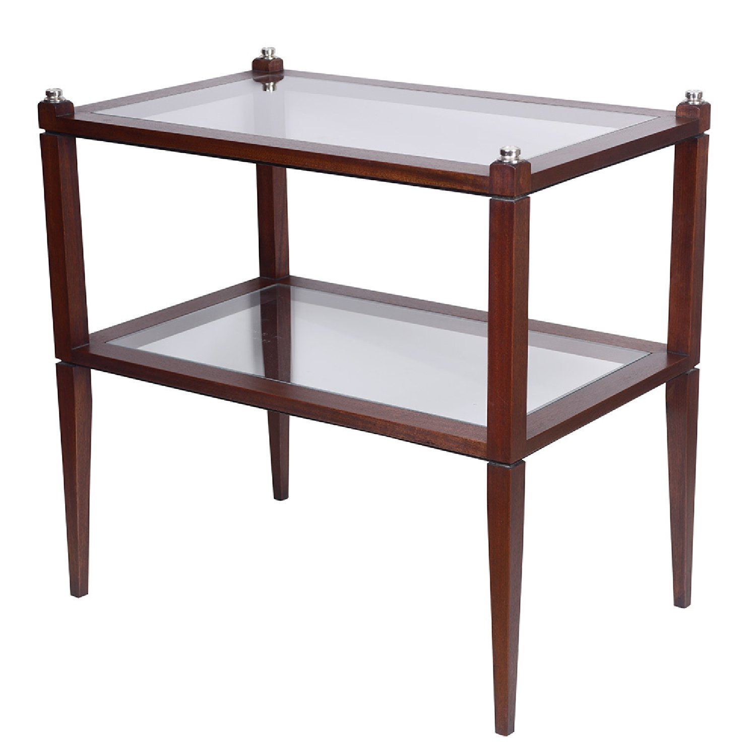 Nina Campbell Mickey End Table Mahogany Large against a white background