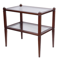 Nina Campbell Mickey End Table Mahogany Large against a white background