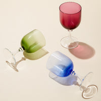 Murano Red Wine Glass - Blue