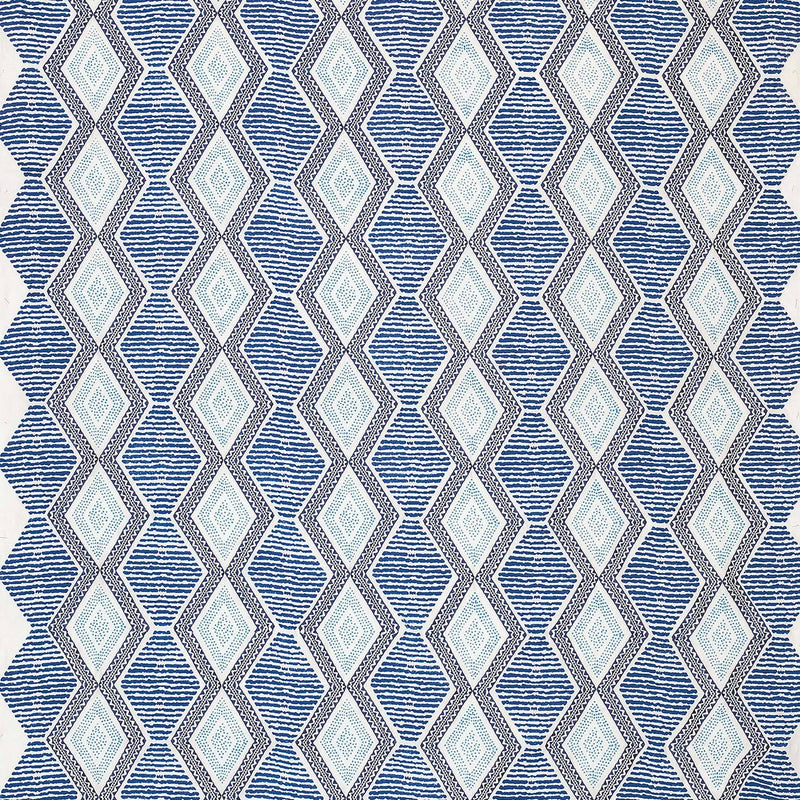 Nina Campbell Fabric - Les Rêves Belle Île Indigo/Blue NCF4291-05