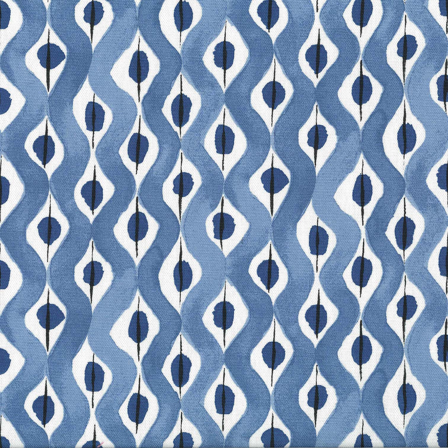 Nina Campbell Fabric - Les Rêves Beau Rivage Blue/Indigo NCF4295-04