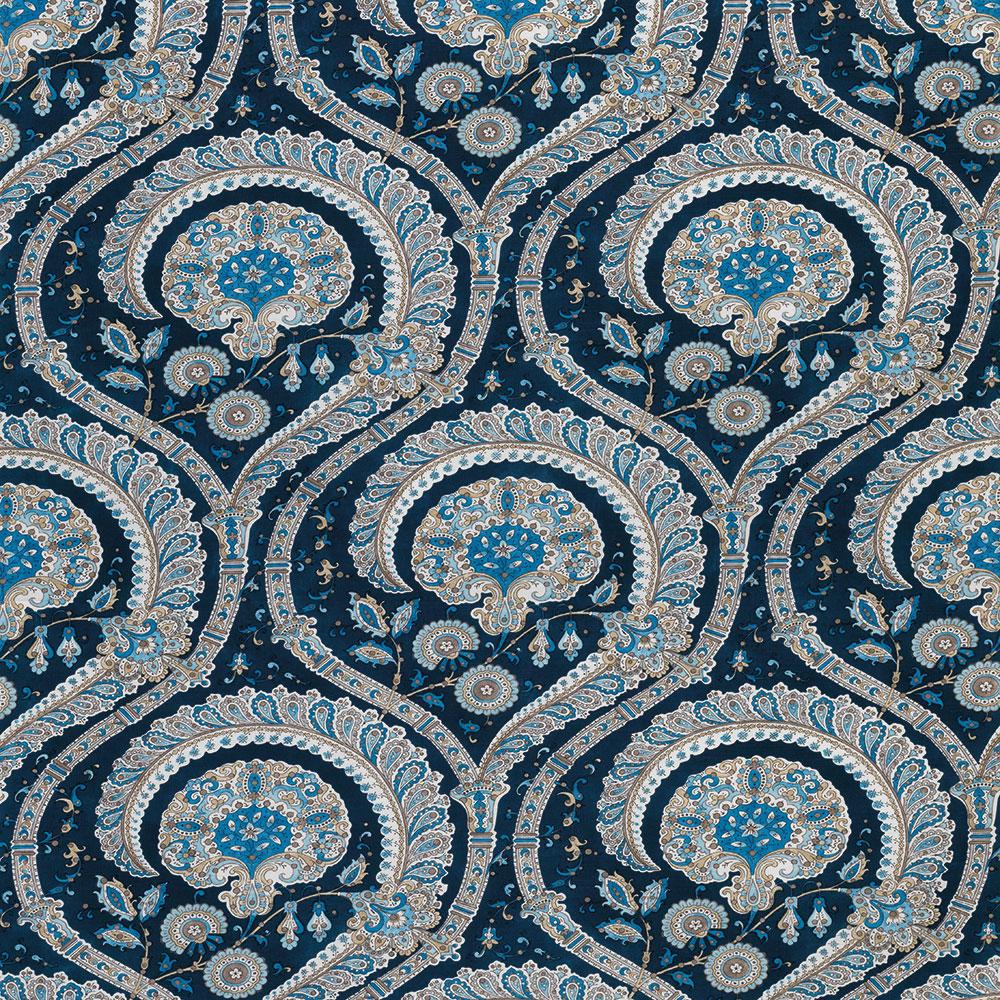 Wickham Merlesham Prussian Blue Fabric NCF4513-06 – Nina Campbell