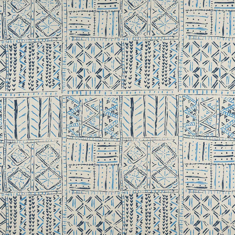 Nina Campbell Fabric - Ashdown Cloisters Indigo/Blue/Ivory NCF4361-01