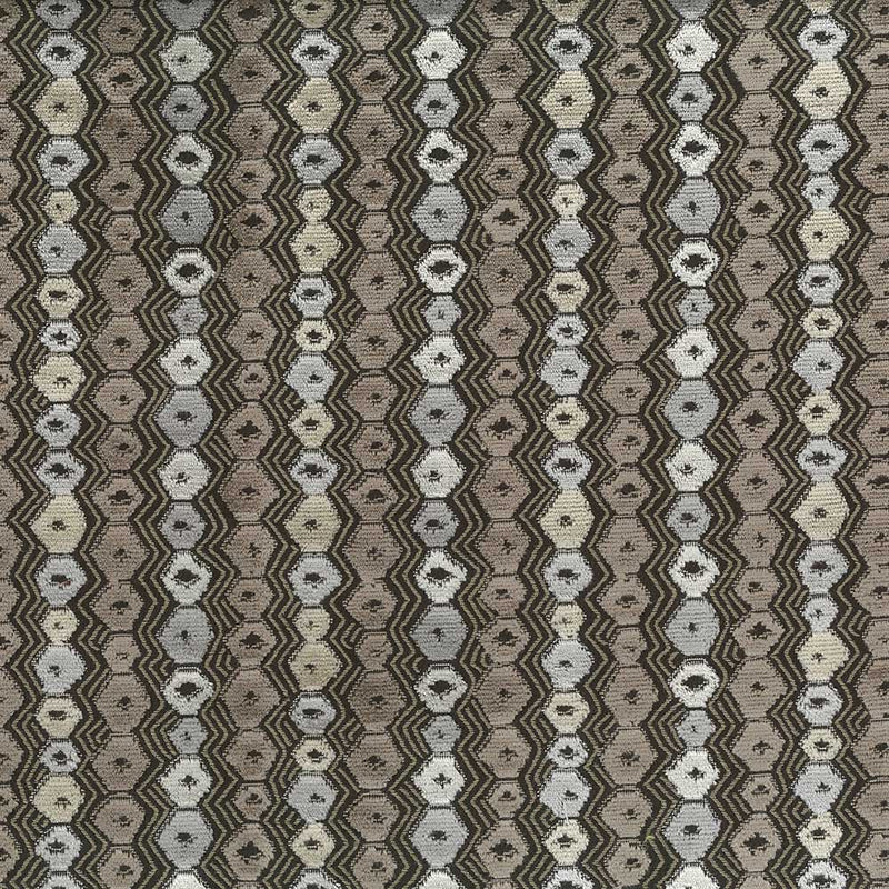 Nina Campbell Fabric - Marchmain Flyte Silver/Taupe/Beige NCF4371-02