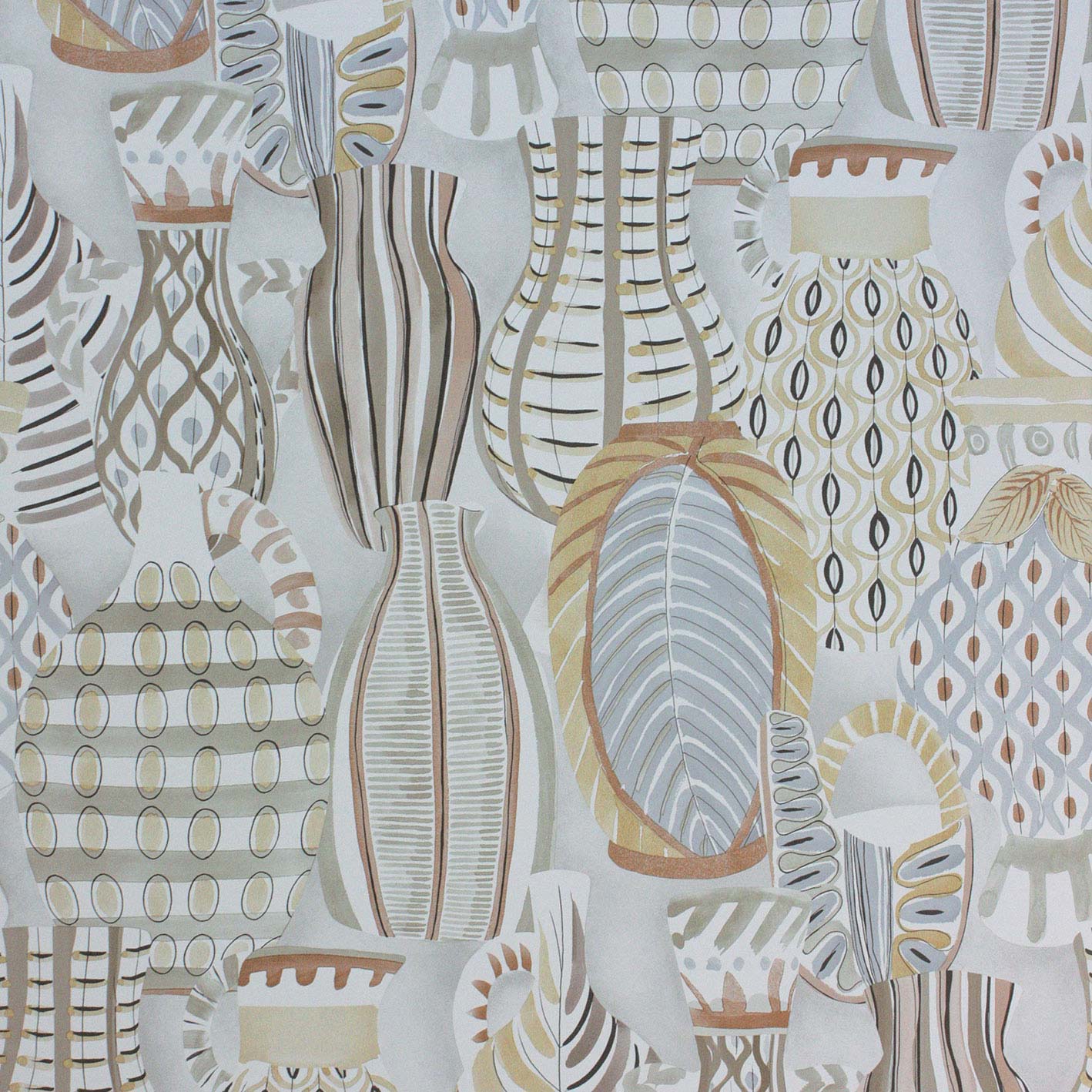 Nina Campbell Wallpaper - Les Rêves Collioure Taupe/Soft Gold NCW4300-02