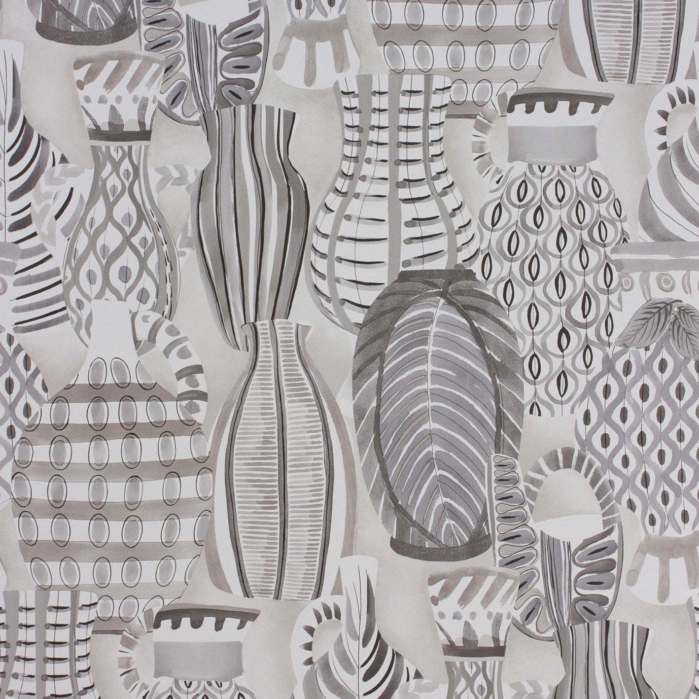 Nina Campbell Wallpaper - Les Rêves Collioure Grey/Taupe NCW4300-05