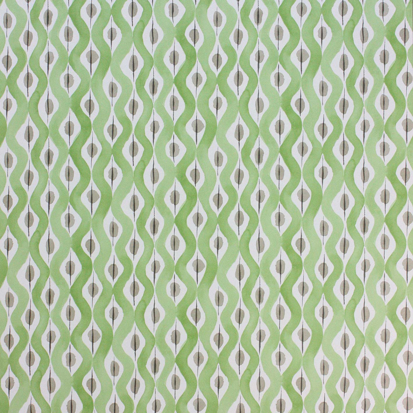 Nina Campbell Wallpaper - Les Rêves Beau Rivage Green/Beige NCW4301-05