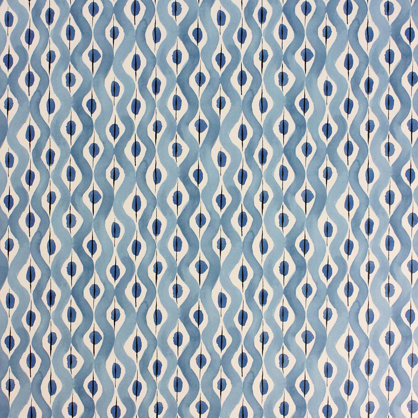 Nina Campbell Wallpaper - Les Rêves Beau Rivage Blue/Indigo NCW4301-06