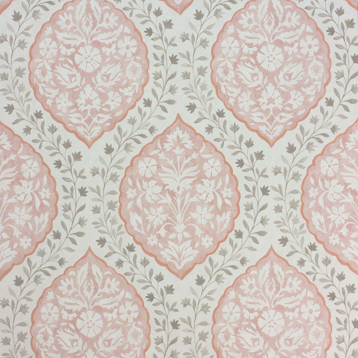 Nina Campbell Wallpaper - Les Rêves Marguerite Pink/Grey NCW4304-03