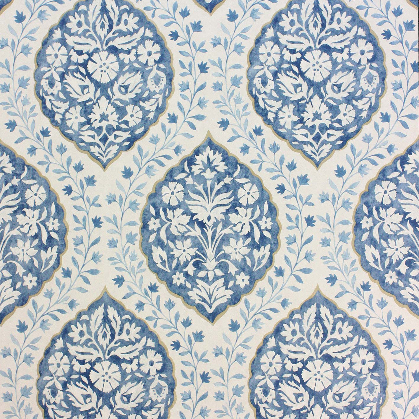 Nina Campbell Wallpaper - Les Rêves Marguerite Indigo/Blue NCW4304-06