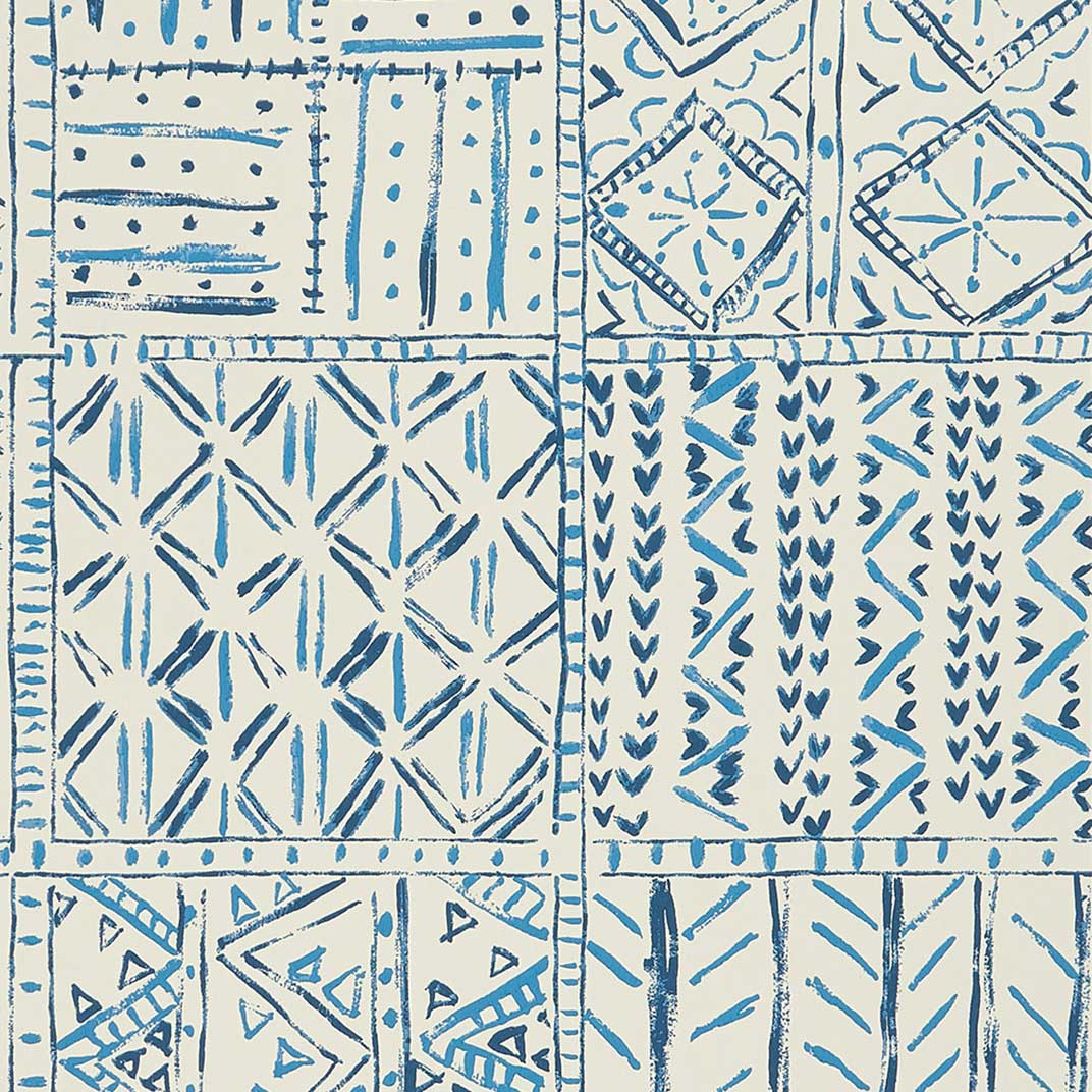 Nina Campbell Wallpaper - Ashdown Cloisters Indigo/Blue NCW4391-04