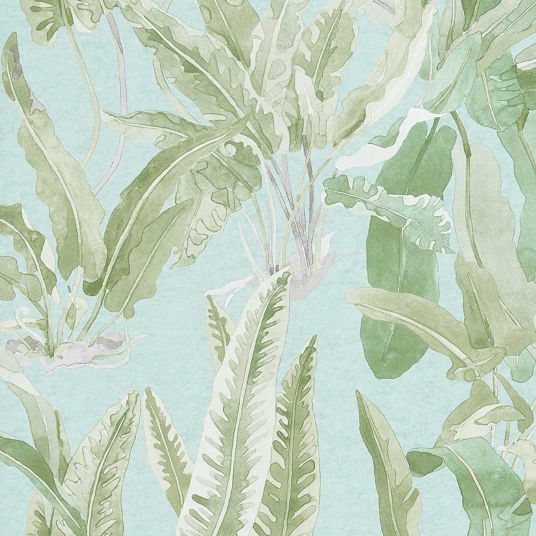 Nina Campbell Wallpaper - Ashdown Benmore Green/Aqua NCW4393-03