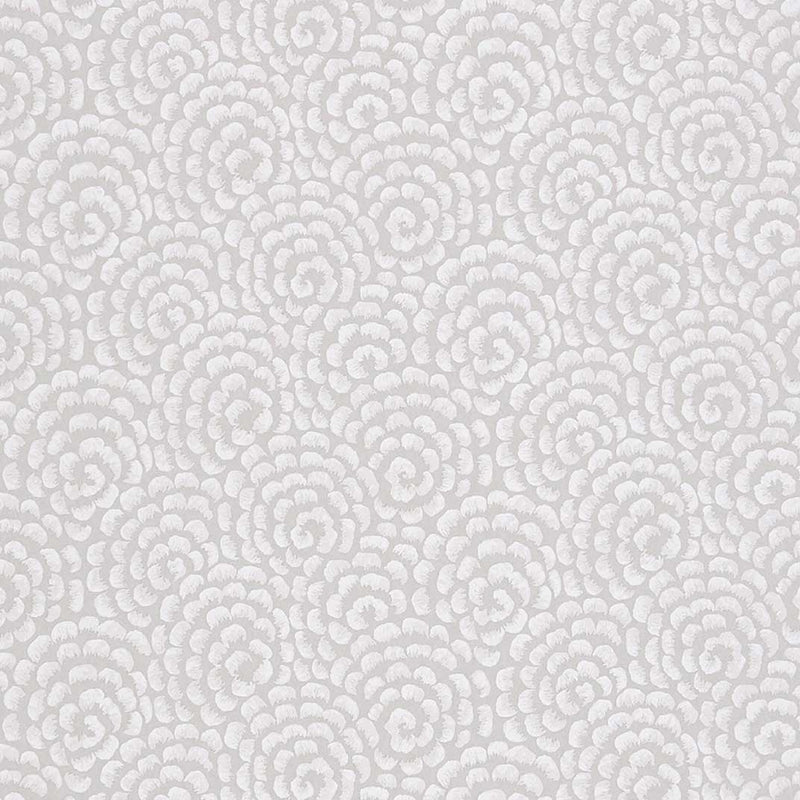 Nina Campbell Wallpaper - Ashdown Kingsley Dove Grey/Ivory NCW4395-05