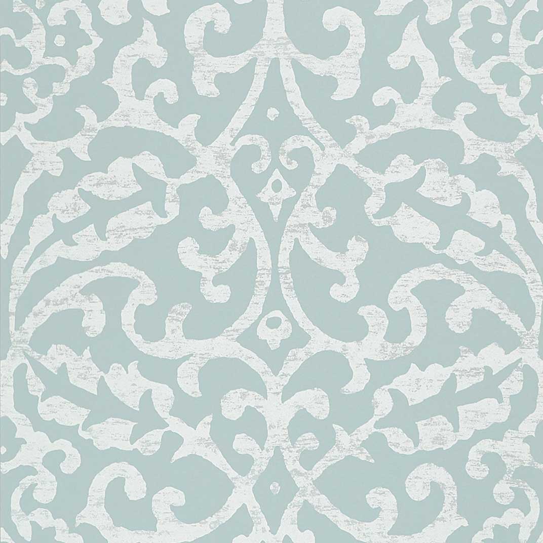 Nina Campbell Wallpaper - Ashdown Brideshead Aqua NCW4396-03