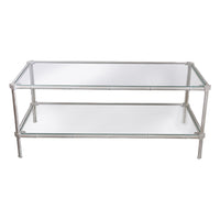 Nina Campbell Pagoda Rectangular Coffee Table against a white background
