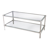 Nina Campbell Pagoda Rectangular Coffee Table against a white background