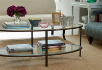 Nina Campbell Pagoda Oval Coffee Table in a room setting