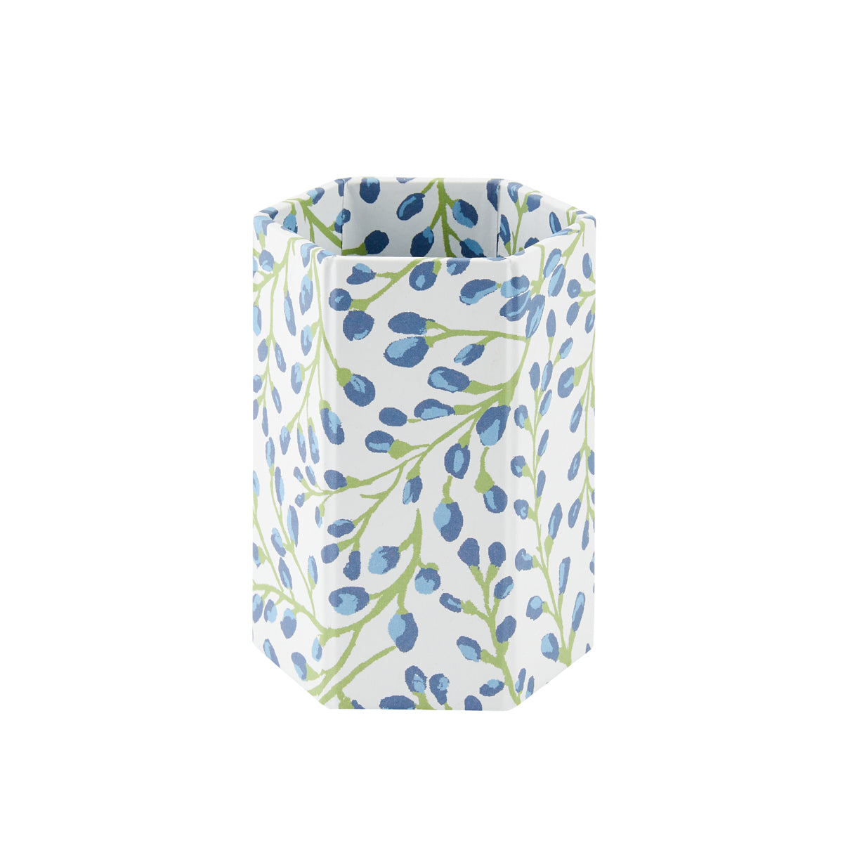 Nina Campbell Pen Pot All Over Buds - Blue