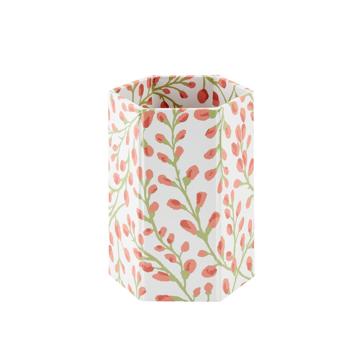 Nina Campbell Pen Pot All Over Buds - Coral