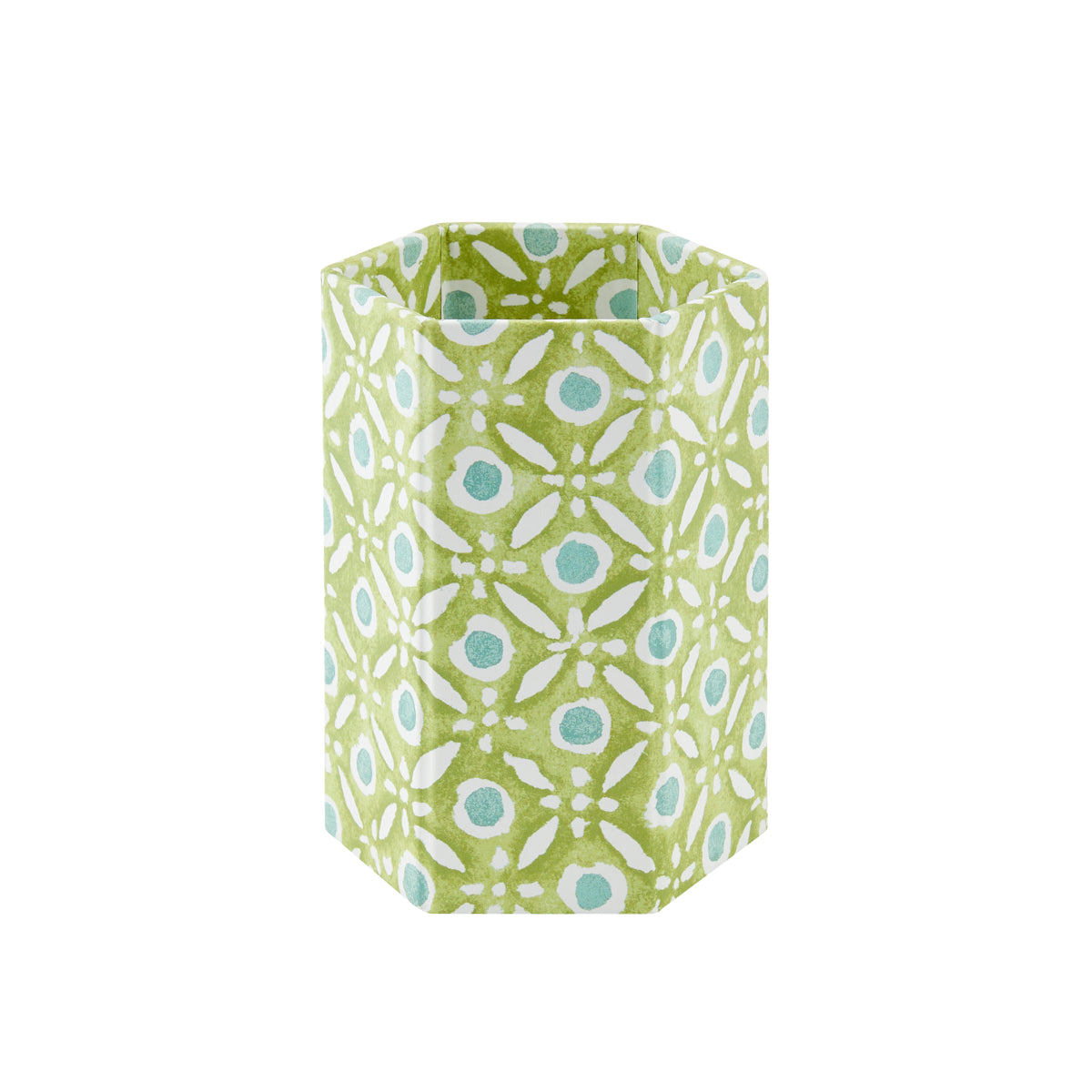 Nina Campbell Pen Pot Batik Dots - Green/Aqua