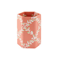 Pen Pot Bud Trellis Coral
