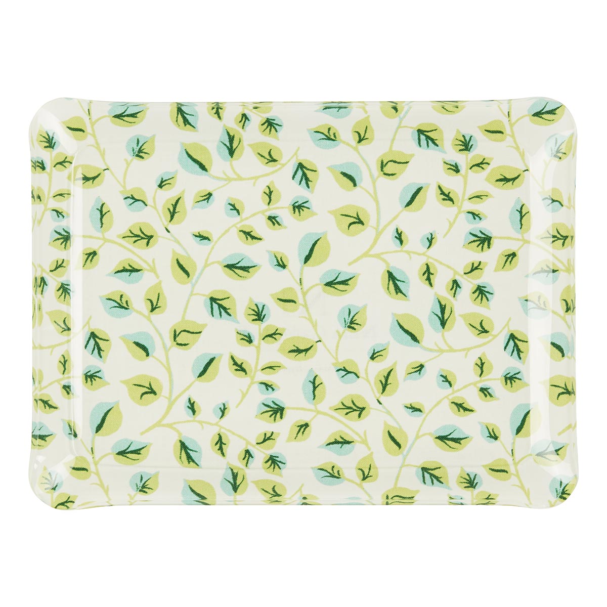 Nina Campbell Fabric Tray Small Swirl Leaf against a white background