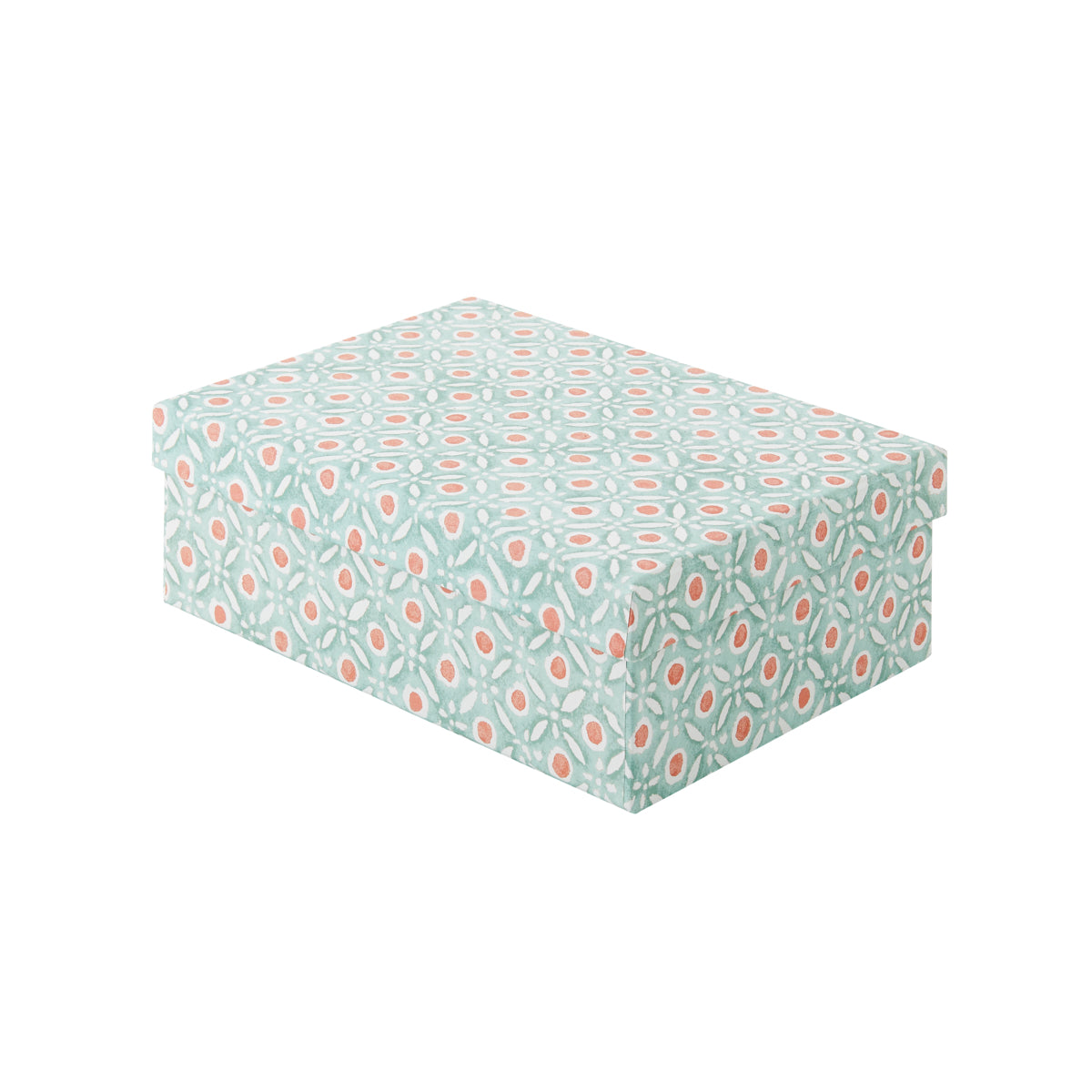 Storage Box Small Batik Dots Coral/Aqua