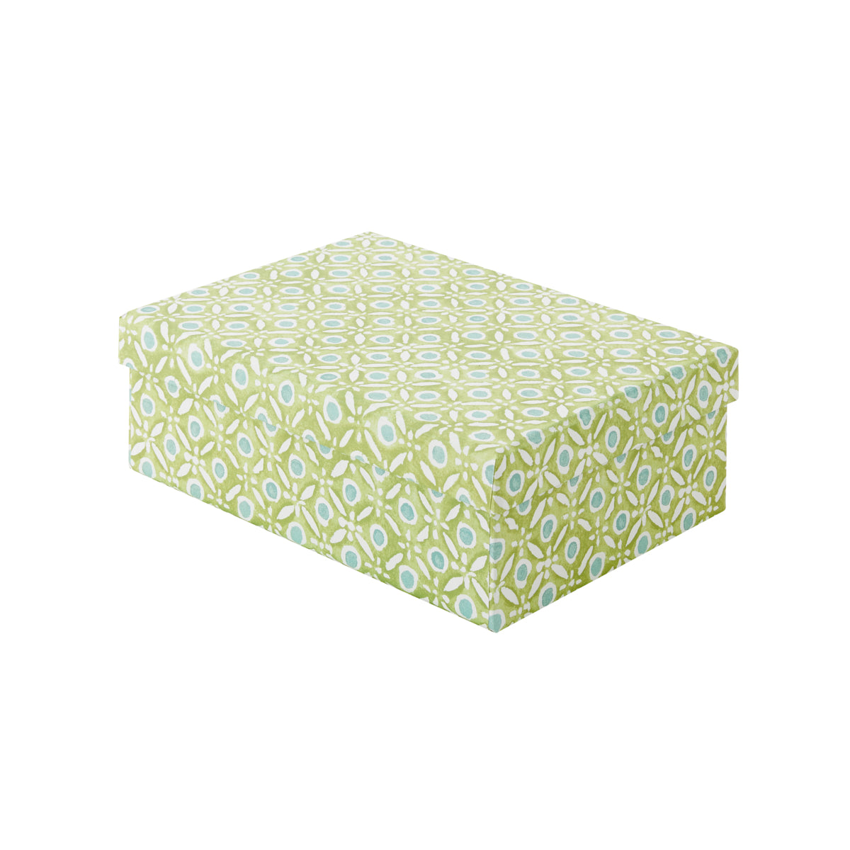 Storage Box Small Batik Dots Green/Aqua