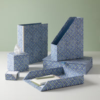 Tissue Box Batik Dots Blue/Green