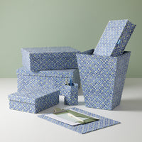 Tissue Box Batik Dots Blue/Green