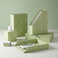 A4 Clipboard Batik Dots Green/Aqua