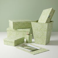 A4 Clipboard Batik Dots Green/Aqua