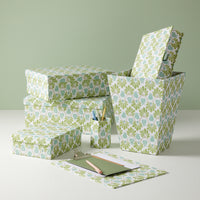 Letter Tray Ginko Tulips Green/Aqua